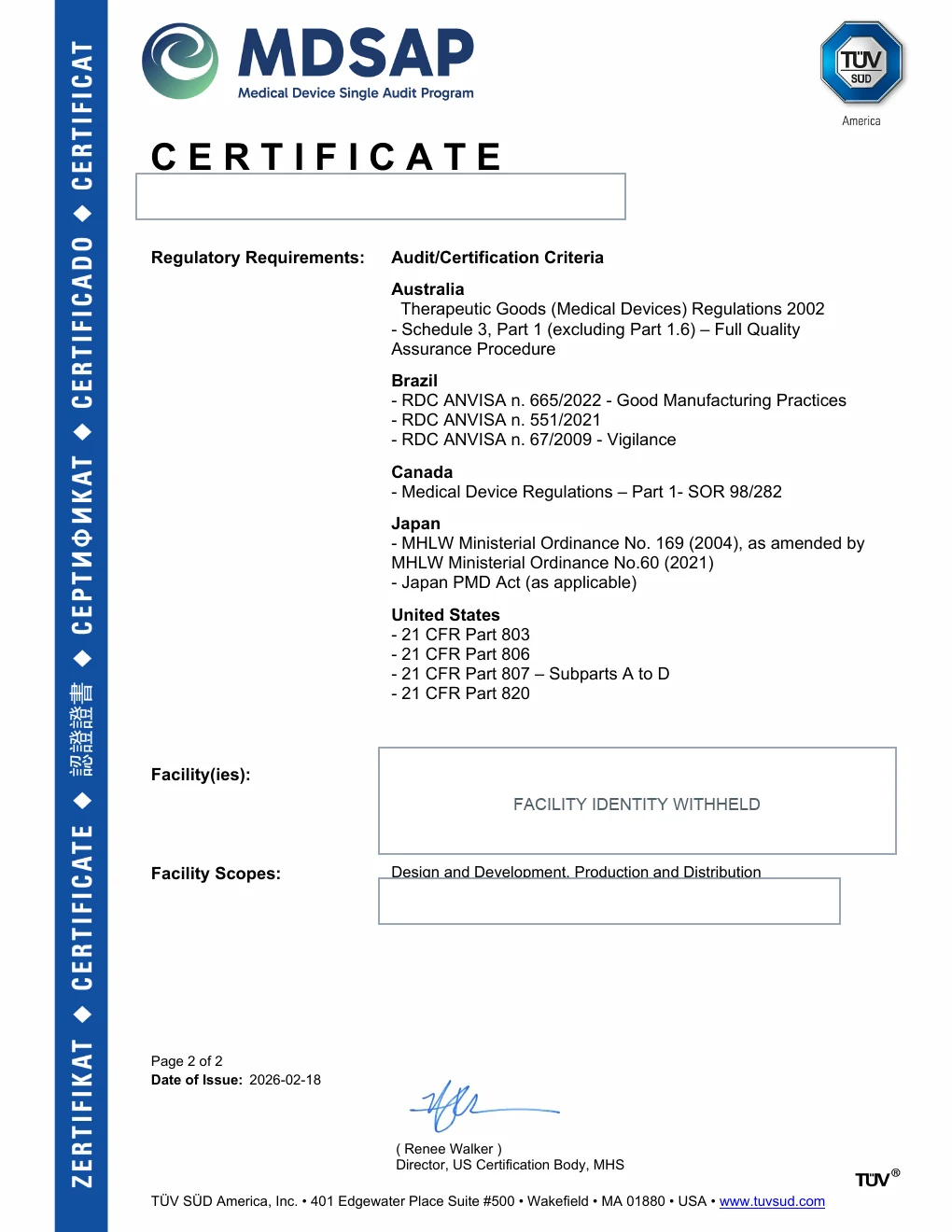 MDSAP regulatory requirements page